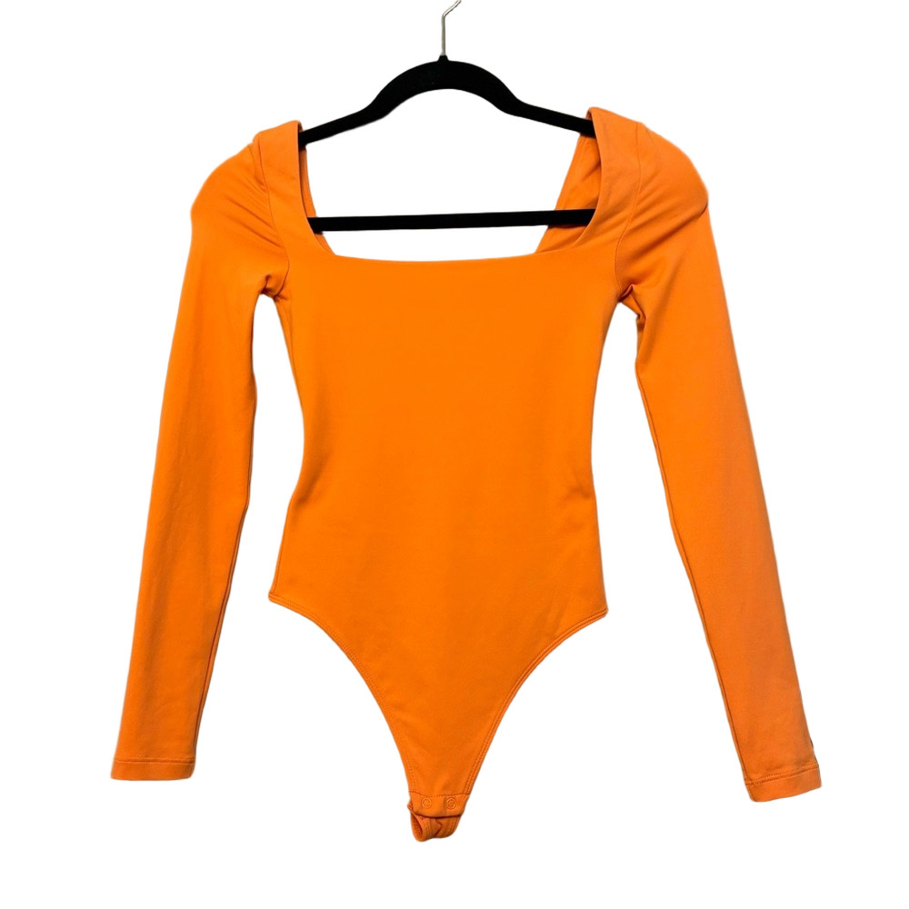 Contour Long Sleeve Orange Bodysuit